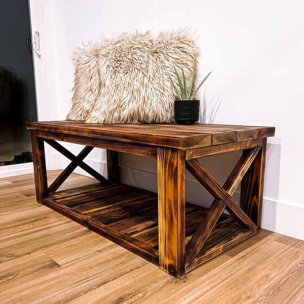 Rustic Wood Coffee Table Etsy