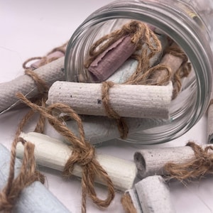 Spellrollen | 100% handgeschept papier blanco spreukenrollen | Handgeschept papier zeshoekige rollen | Lucky Draw kleurenpapierrollen | 2 x 6 inch
