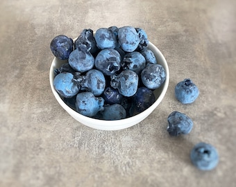 Handmade Ceramic Blueberries, Mini Fruit Decor, Tiered Tray Decor, Bowl Filler, Small Kitchen Decor, Blue Home Accent