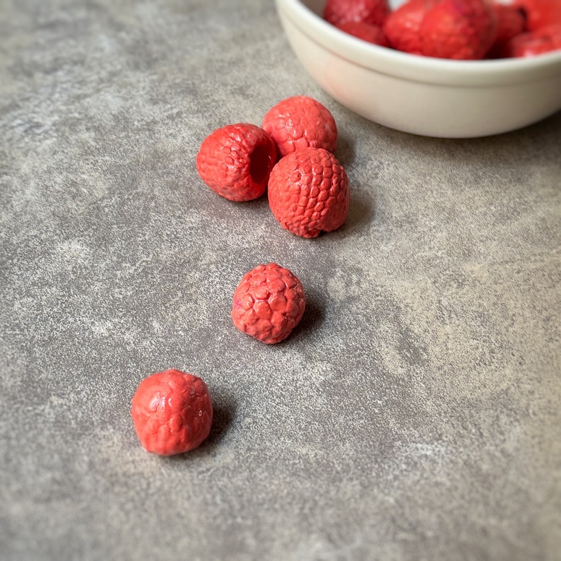 Ceramic Raspberry Handmade Ceramic Raspberries, Kitchen Decor, Foodie Gift - Etsy