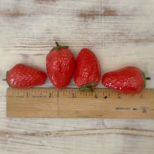 Ceramic Strawberry Kitchen Home Decor Handmade Faux Red Fruit Food ...