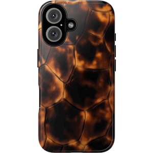 Tortoise Shell Phone Case, Aesthetic Tortoiseshell Print Mobile Cover For Iphone 16 15 14 13 Plus Pro Max, Samsung Pixel, Birthday Gift Idea