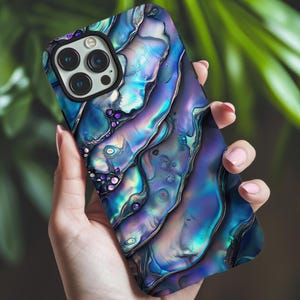 Unique Abalone Shell Phone Case for iPhone Pro Max Plus, Samsung Galaxy, Google Pixel Phones