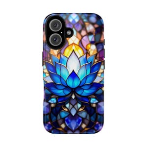 Lotus Flower Mandala Art Stained Glass Phone Case For iPhone 11 12 13 14 15 Pro Max iPhone XR 8 Samsung S21 S22 S23 S24 Plus Google Pixel