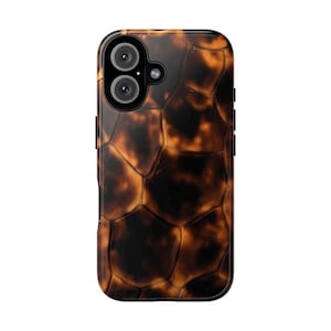 Tortoise Shell Phone Case, Aesthetic Tortoiseshell Print Mobile Cover For Iphone 16 15 14 13 Plus Pro Max, Samsung Pixel, Birthday Gift Idea