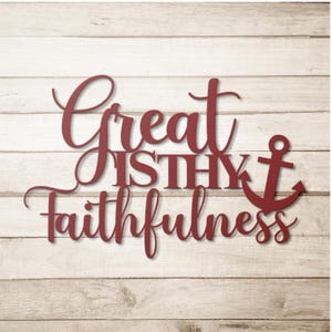 Great is Thy Faithfulness Christian Metal Sign, Bible Verse ...