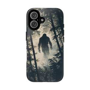 Big Foot Silhouette Handyhülle, Sasquatch Cover für iPhone 15 Pro Max 14 13 12 11 XR XS 8+ Samsung Galaxy S24 S23 S22 Pixel, Big Foot Geschenke