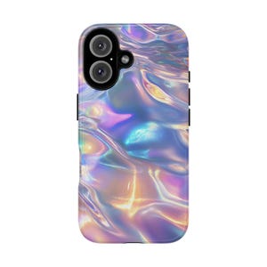 Wavy Iridescent Phone Case | Holographic Aesthetic Cover | Unique Colorful Design for iPhone, Samsung & Pixel
