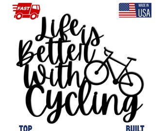 Road Bike Metal Sign, Road Bicycle Biking Metal Wall Art, Bicycle Sign Home Garage Decor, Bike Rider Cycling Gift For Him or Girlfriend