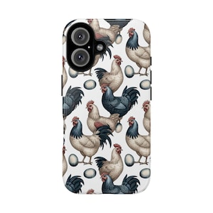Chicken Phone Case, Poultry Art Cover For Iphone 16 15 14 13 Pro Plus Max, Samsung, Pixel, Birthday Gift For Hen Rooster Farm Chicken Lover