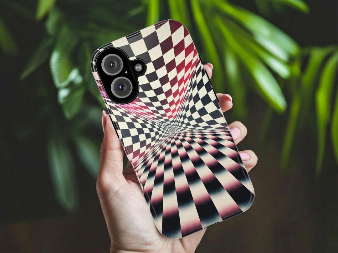 Optical Illusion Art Phone Case, Cool Vortex Hypnotic Pattern Mobile ...