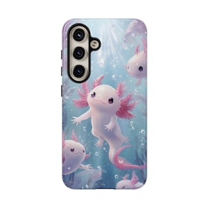 Niedliche Axolotl Salamander Handyhülle, kawaii Cover, Geburtstagsgeschenk für Axolotl Liebhaber, passend für Iphone 16 15 14 13 Pro Max, Samsung Galaxy, Pixel