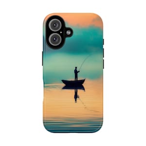 Capa de telefone de pesca - capa protetora para iPhone 16 15 14 13 Plus Pro Max, Samsung, Pixel, presente de aniversário e dia dos namorados para amantes da pesca