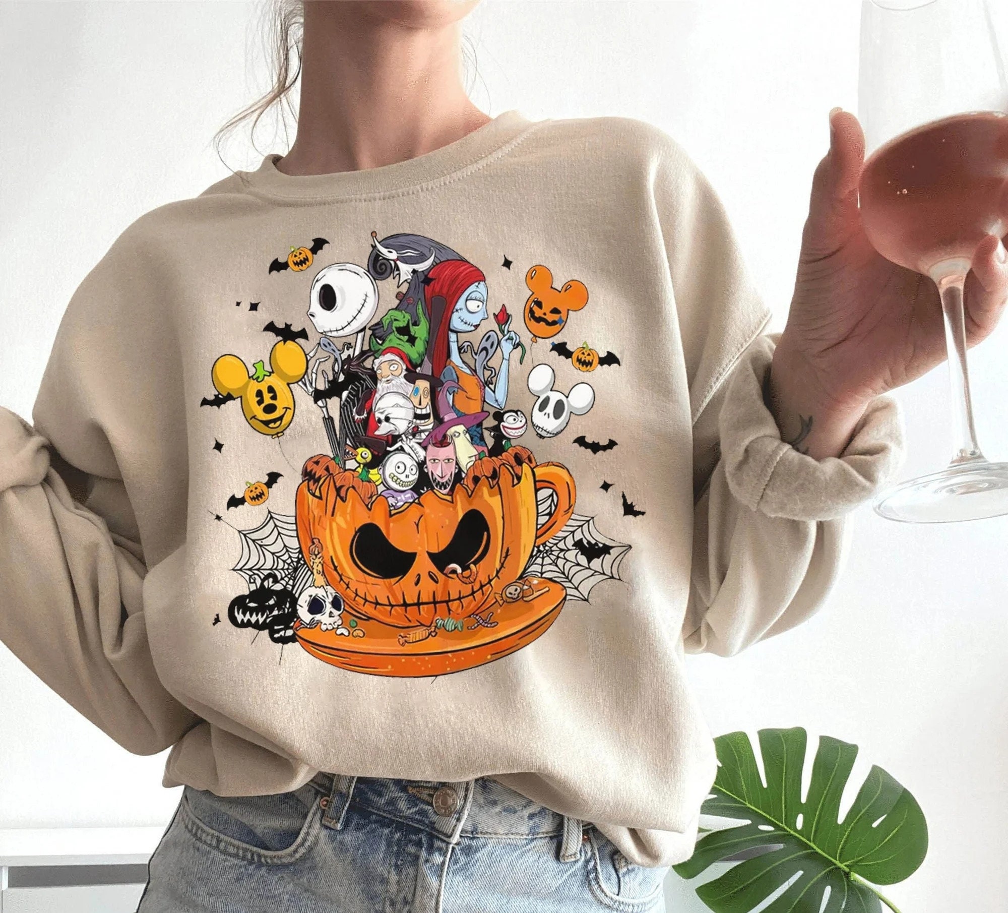 Discover Disney Halloween Sweatshirt, Nightmare Before Christmas Sweatshirt, Oogie Boogie Halloween Shirts, Jack And Sally, Jack Skellington Sweater