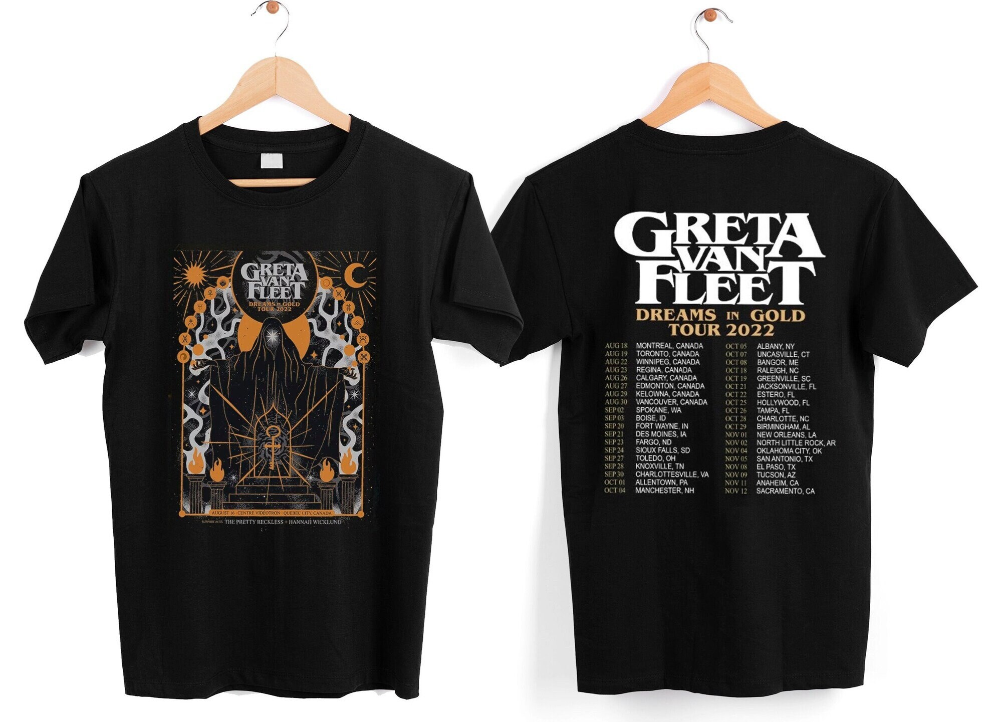 Greta Van Fleet 'Cinematic Lights' Official Band T-Shirt - Unisex Black Tee
