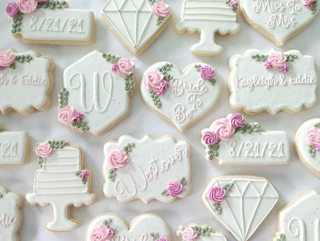 Bridal shower cookie Set (12 cookies) – SugarySweetCookies