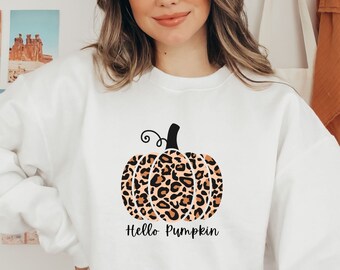 Hello Pumpkin Sweatshirt | pumpkin sweatshirt | Gift for Girlfriend | fall sweater | Cute Pumpkin Shirt | Fall Pumpkin Sweatshirt |