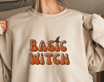 Basic Witch Sweatshirt, Shirt, Kaffee liebhaber, Kürbis Gewürz, Herbst Shirt, Basic, Süßes Herbst Shirt, Halloween Sweatshirt, Halloween Party