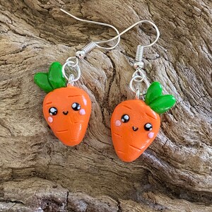 Carrot Earrings | Easter Earrings | Cute Easter Earrings | Novelty Earrings | Polymer Clay Earrings | Earrings | Miniature Food Earrings