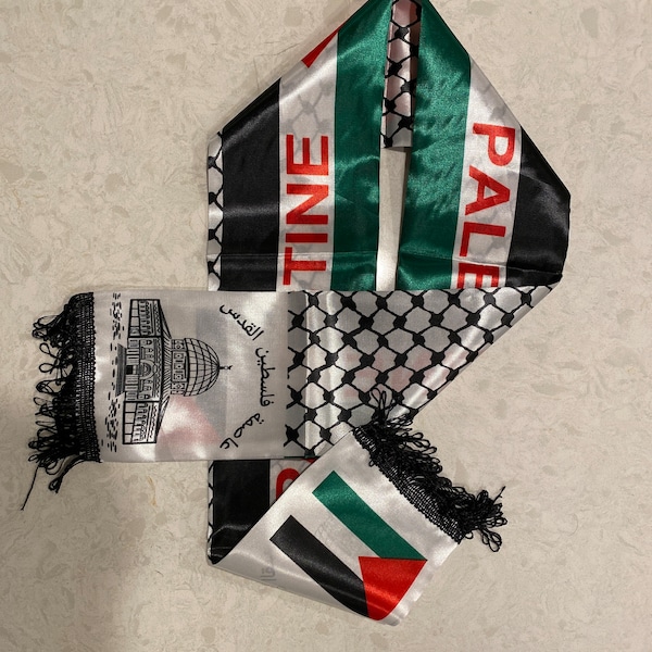 Palestine Flag Scarf Palestinian Double Sided Soft Comfortable Scarf from San Diego TheGoldenBazaarAUS