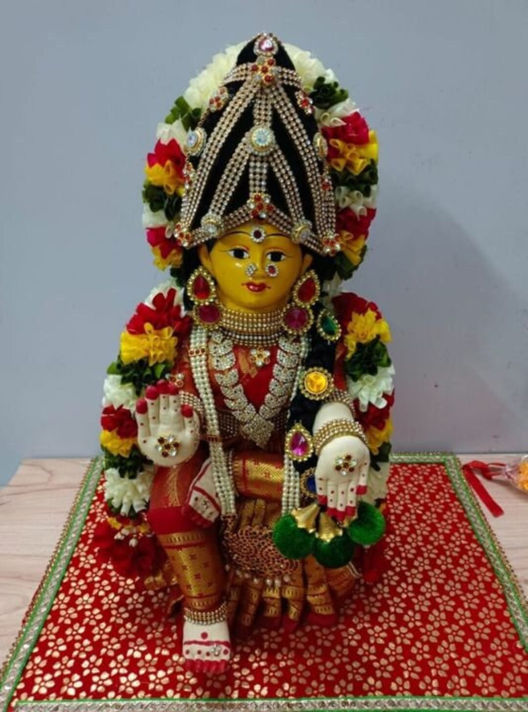 Goddess Vara Lakshmi Idol Ammavaru Amman Pooja Festivals Etsy