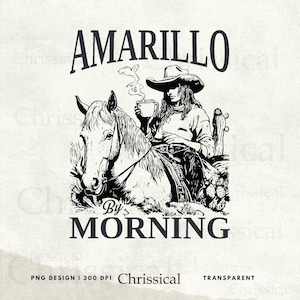 Amarillo By Morning PNG, Sublimazione Western, Cowboy Png, Country Png, Deserto Png, Western Png, Retro Png, Disegni Vintage, Download di Disegni