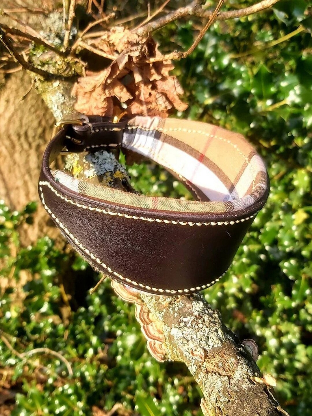 Personalised Leather Hound Dog Collar Greyhound and Whippet Etsy