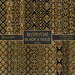 Damask Black and Gold Seamless Patterns, Seamless Damask Digital Paper ...