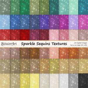 Sequins Shiny Textures, Shiny Sequins Glitter Digital Paper, Shiny Sequins Glitter Patterns, 54 colors