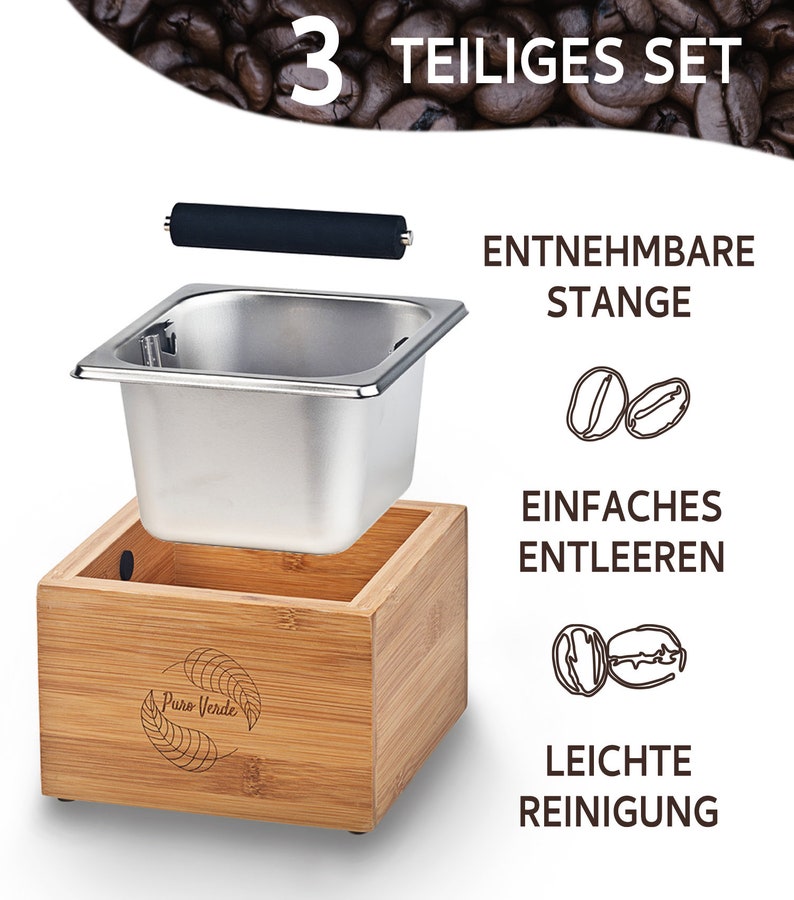 Barista Bundle Abklopfbehälter Ø 12 cm + Tamper