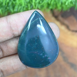 Natural Bloodstone Gemstone Heliotrope Jasper Cabochon