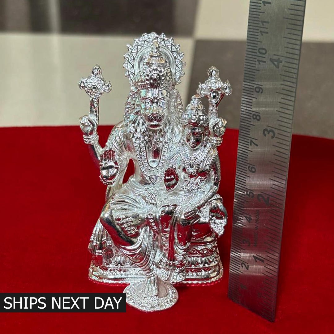 Pure Silver Lakshmi Narasimha Statue, Hindu God Vishnu Avatar ...
