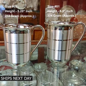 999 Pure Silver Hallmarked Water Jug - Silver Milk Cups Drinking Jug