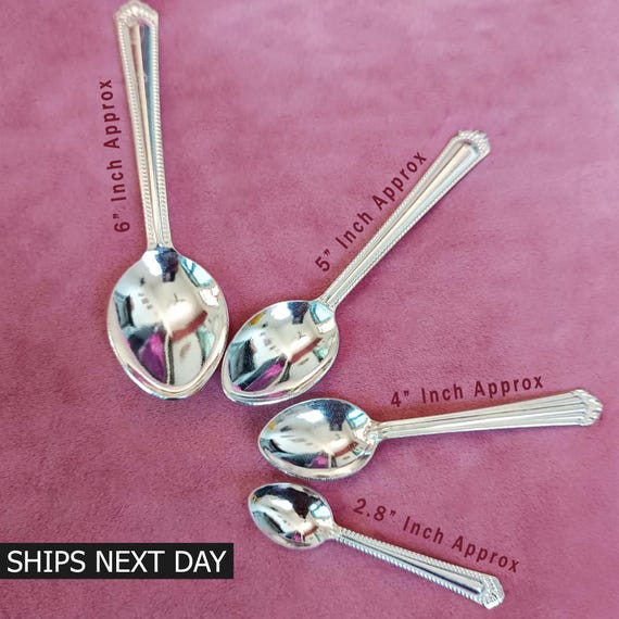 999 Pure Fine Silver Spoon Flatware, Annaparasan Silver Utensils