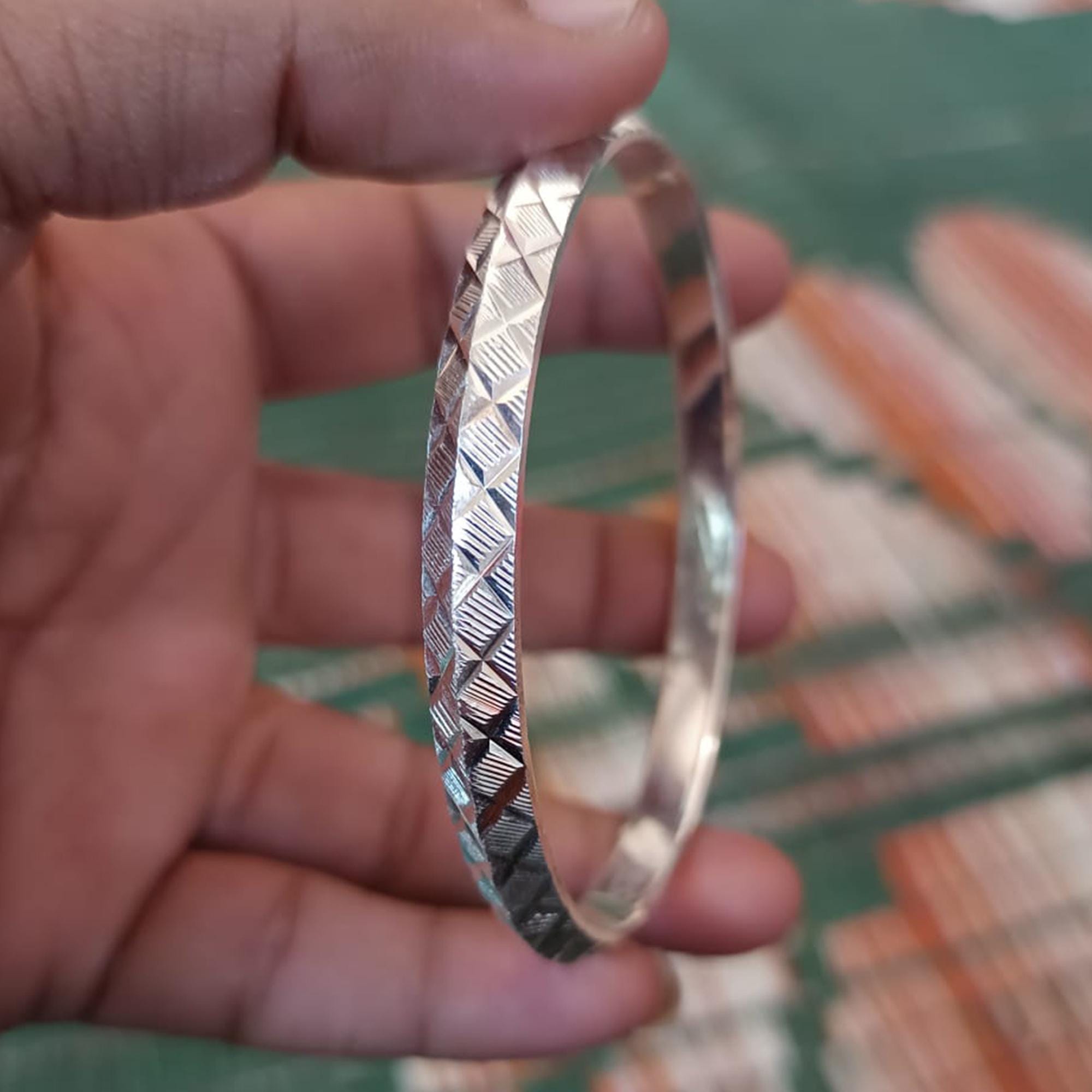 Handmade Solid Silver Kada Bangle - Punjabi Kara Bracelet - Etsy