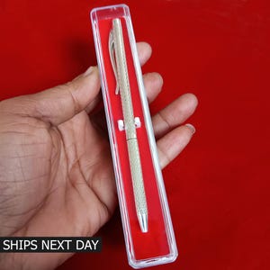 Pure Silver Ballpoint Pen, Luxury Writing Pen Personalized Perfect Gift from India