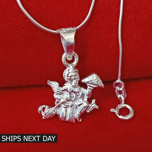 Lord Hanuman Necklace 925 Sterling Silver God Hanuman Pendant for Men and Women