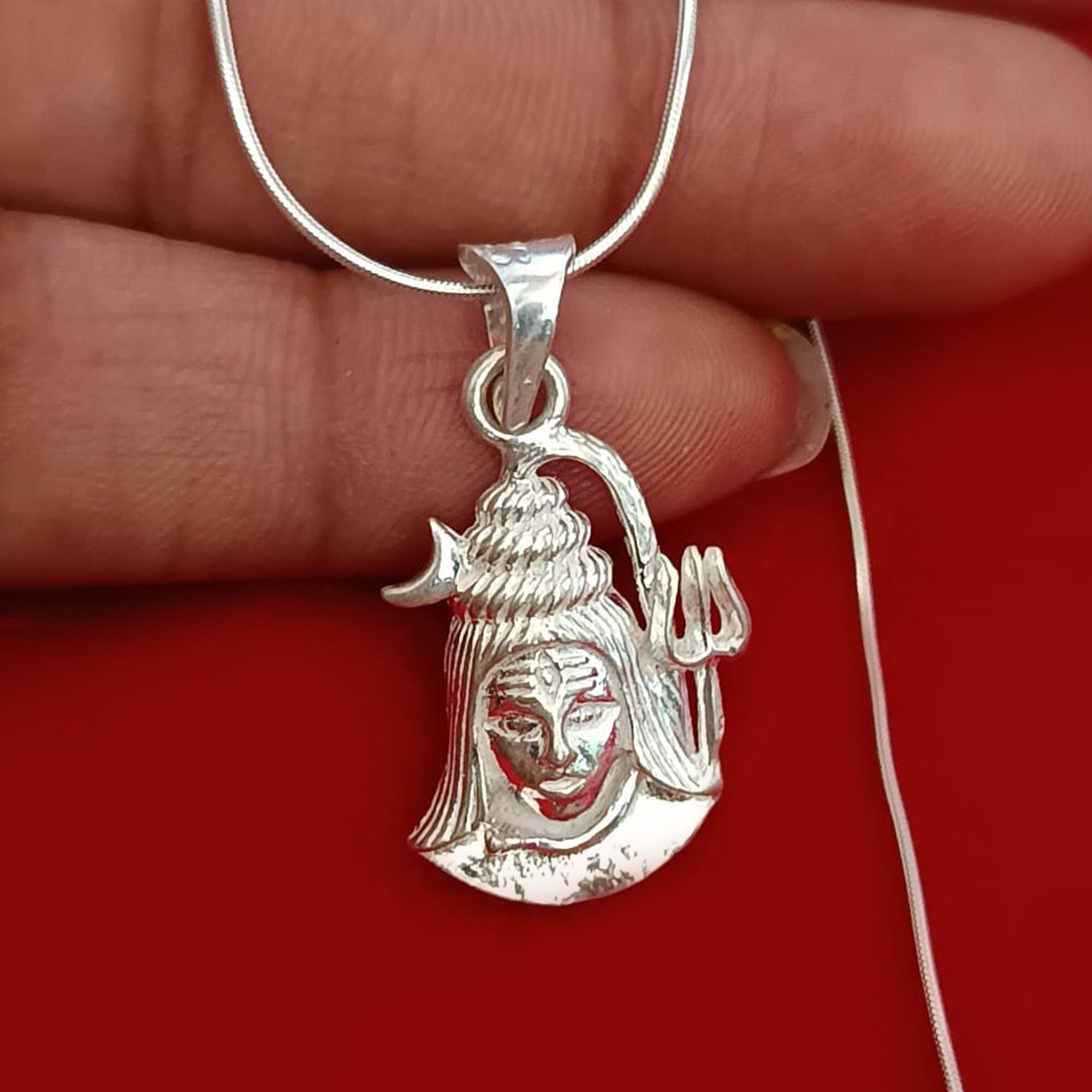 Pendentif Dieu Shiva En Argent Sterling 92,5% - Bijou Unisexe Pour Homme Et Femme, Petit Modèle (certifié Inde) - 11
