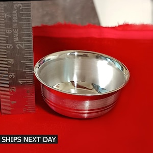 Pure Silver Bowl, Baby Silver Bowl, Pooja Bowl, Baby Serving Vegetable or Dishes