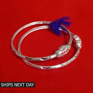 Silver Christening Baby Bangle, Infant Cuff Bangle, Unisex Kids Bangle, Kids Birthday Gift, Silver Baby Jewelry