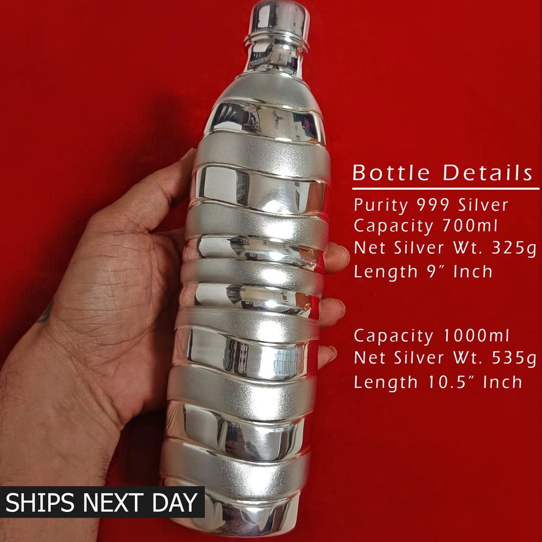 999純銀ウォーターボトル、高級ドリンクウェア、BIS刻印入り - Etsy 日本