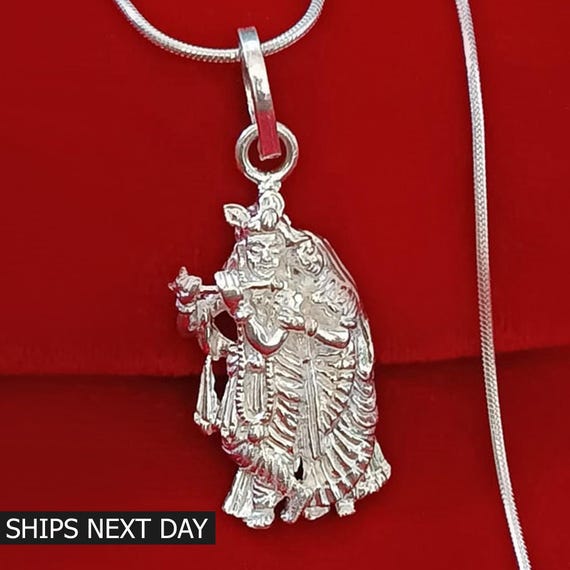 クリシュナ神様インド幸運、お守りシルバーペンダント 楽天市場