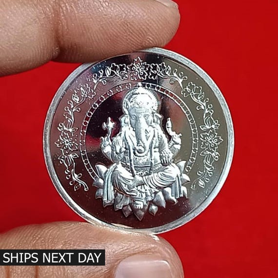 ガネーシャ銀貨１オンス 999シルバーガネーシャコイン あらゆる機会のお返しギフト - Etsy 日本