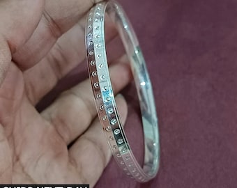 925 Sterling Silver Punjabi Kada or Kara Handmade Solid Sikh Kada for Men