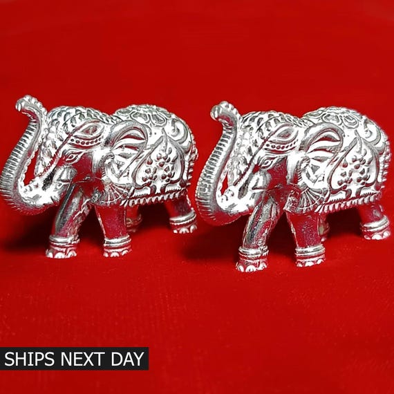 925シルバーの象の像、幸運の贈り物 - Etsy 日本