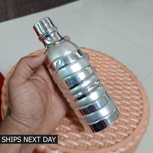 999 Pure Silver Bottle, Drinking Water Silver Bottle for Kids, Silver Utensils Gift