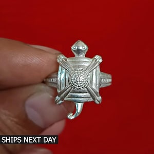 925 Sterling Silver Dainty Turtle Ring Good Luck Gift
