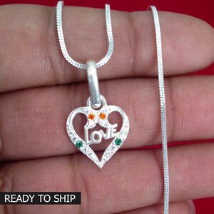 Colgante de corazón de plata de ley 925, collar con inicial, colgante con texto Love, regalo para enamorados, colgante con letra, regalo personalizado para hombre y mujer.