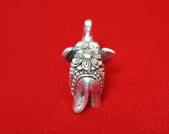 スターリングシルバーの象の置物、ミニ祝福彫刻 - Etsy 日本