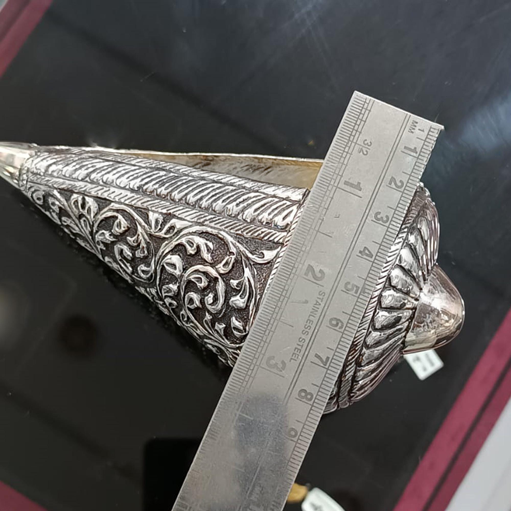Pure Silver Pooja Shell, BIS Hallmarked Lucky Conch, Worshiping